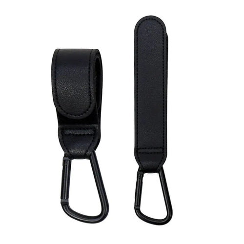 Stroller Hooks Baby Diaper Bag Hook Stroller Organize PU Leather