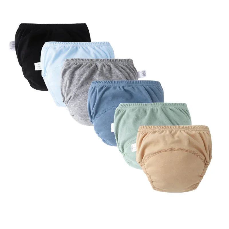 3/6Pcs Baby Diaper Training Pants Kids Underwear for Girls Boys
