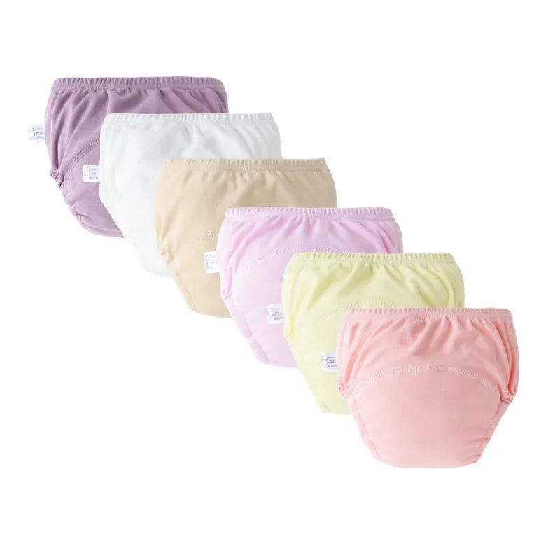 3/6Pcs Baby Diaper Training Pants Kids Underwear for Girls Boys