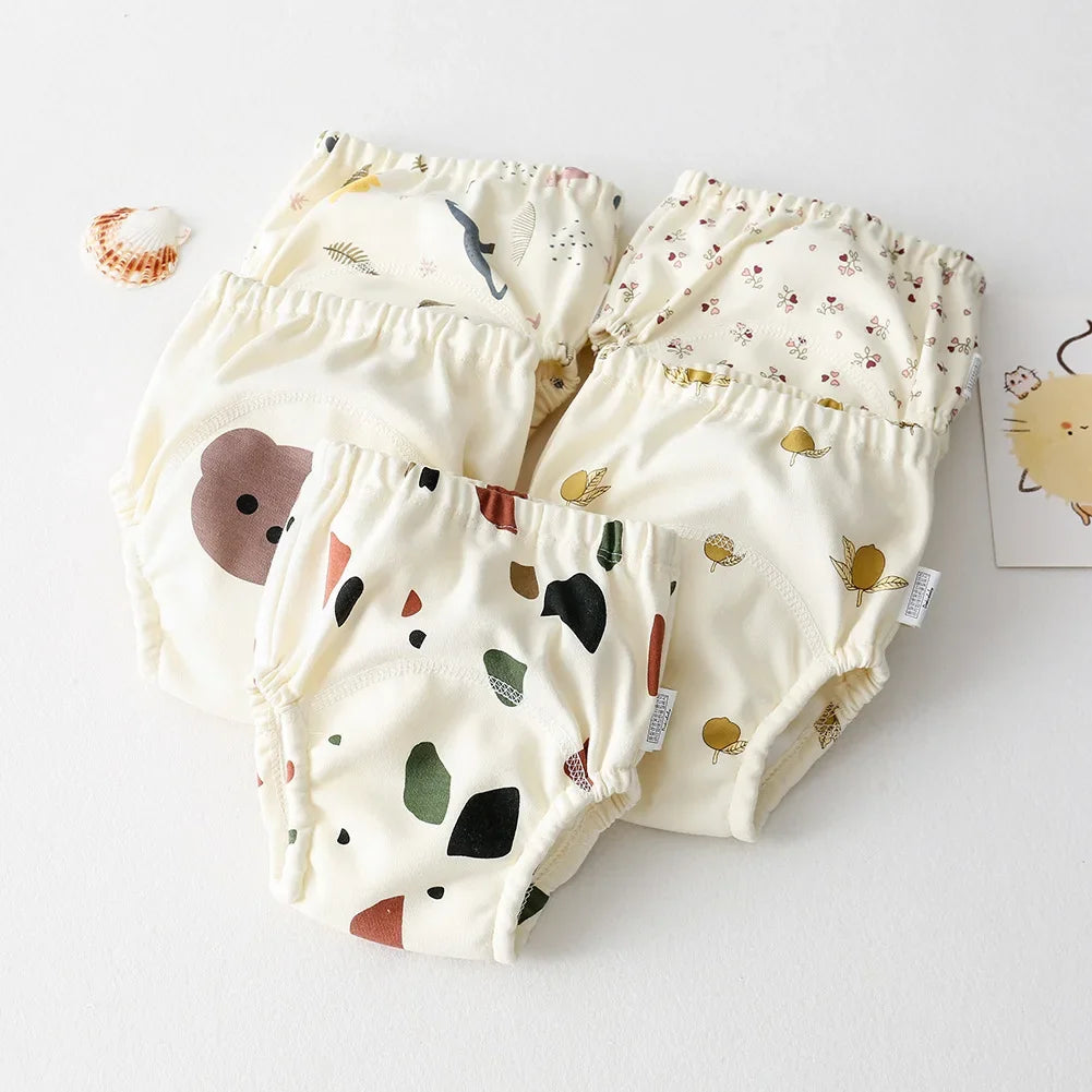 Cotton Baby Training Pants for Kids Diaper Waterproof Underwear Infant