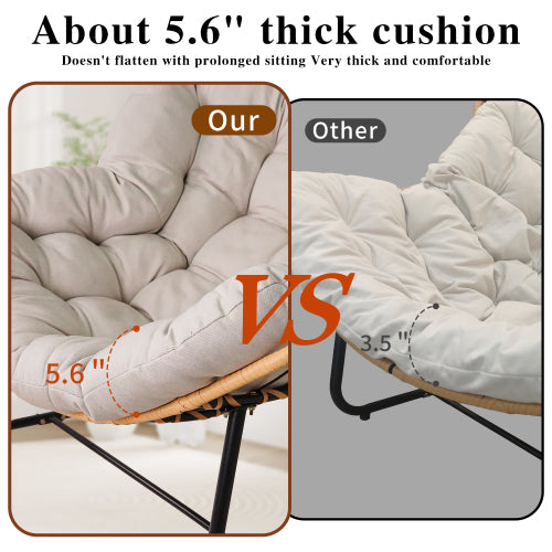 Cozy Retreat Modern Rattan Papasan Chair