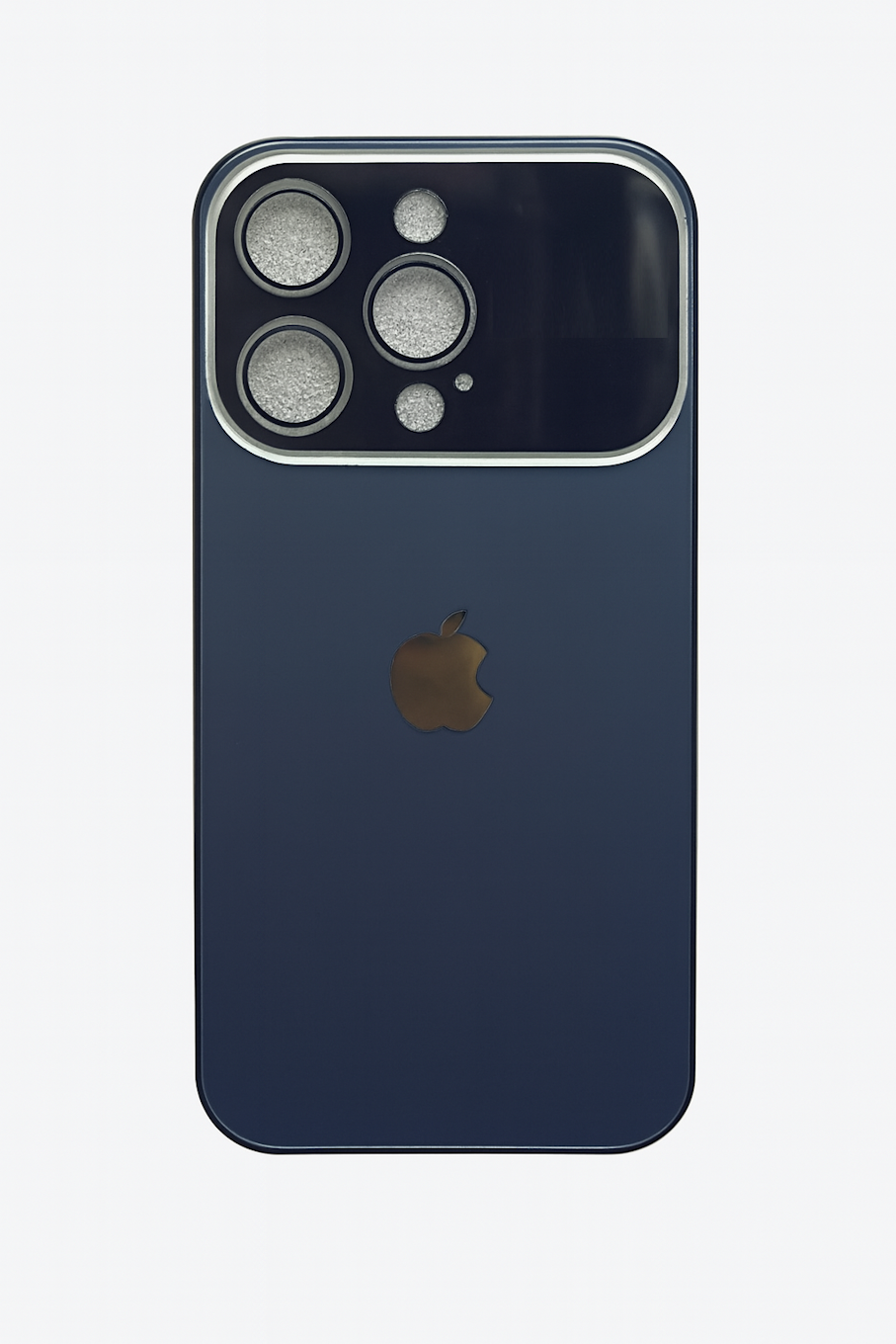 Elegant  Navy Blue Glossy Protective Phone Cover-13 Pro