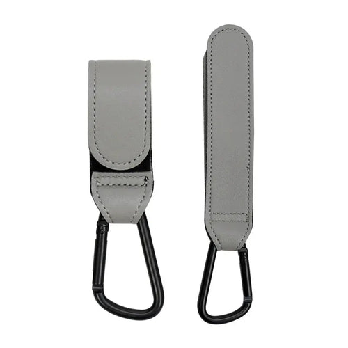 Stroller Hooks Baby Diaper Bag Hook Stroller Organize PU Leather