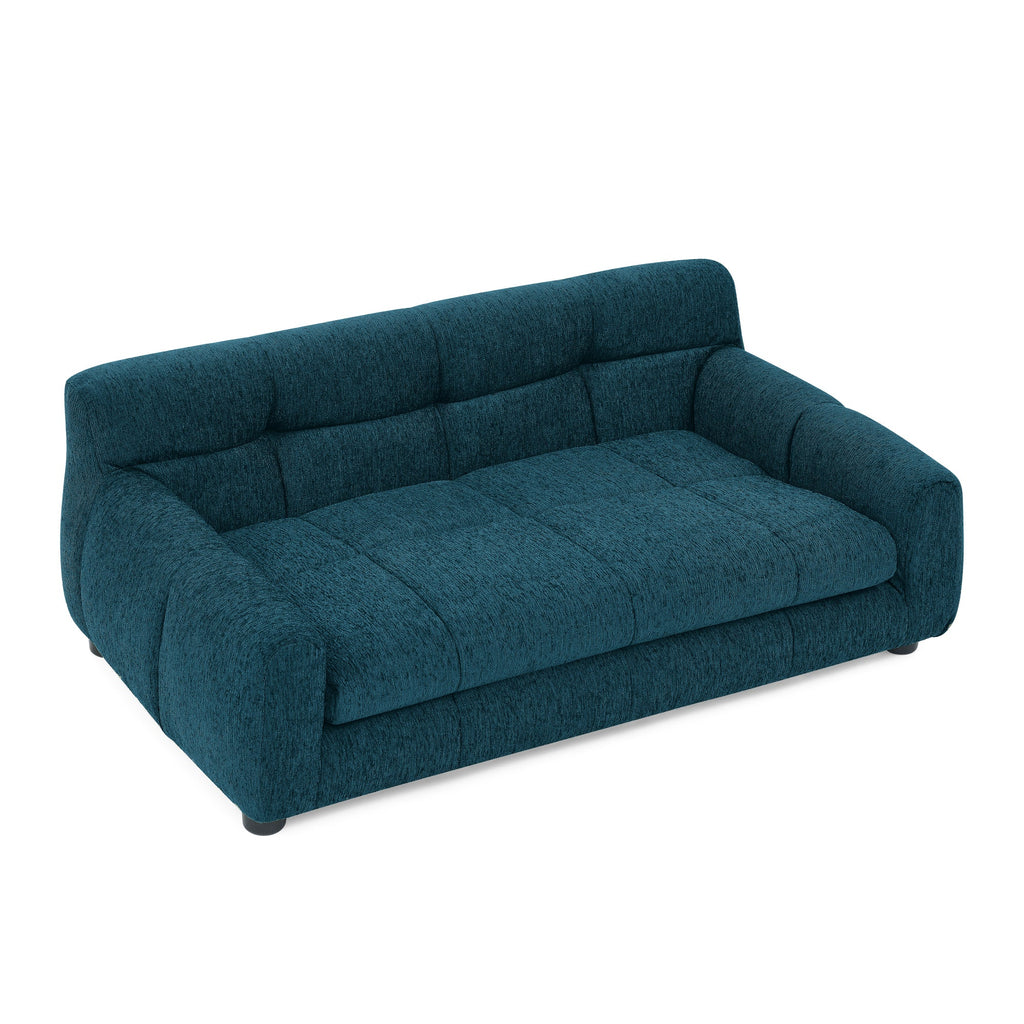 Soft and comfortable pet sofa with backrest and armrests, suitable for